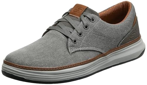 Image of Skechers Men's Moreno Ederson Trainers,Taupe Canvas,9.5 UK