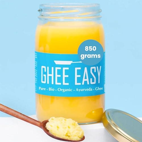 Image of Ghee Easy 850g Organic Ghee from Grass-Fed Cows - Lactose Free Ayurvedic Ghee, Gluten Free - 100% European, No Additives- Certified Organic & Biodynamic