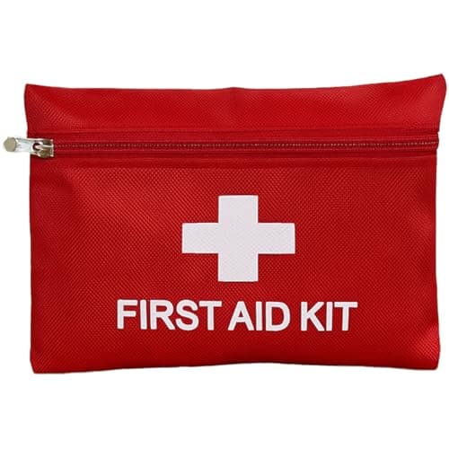 Image of Cherry-on-Top Empty First Aid Bag – Small Travel First Aid Pouch for DIY Medical Kit, Red Compact Storage Bag