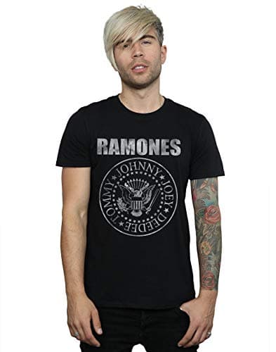 Image of Absolute Cult Ramones Men's Distressed Seal T-Shirt XX-Large Black