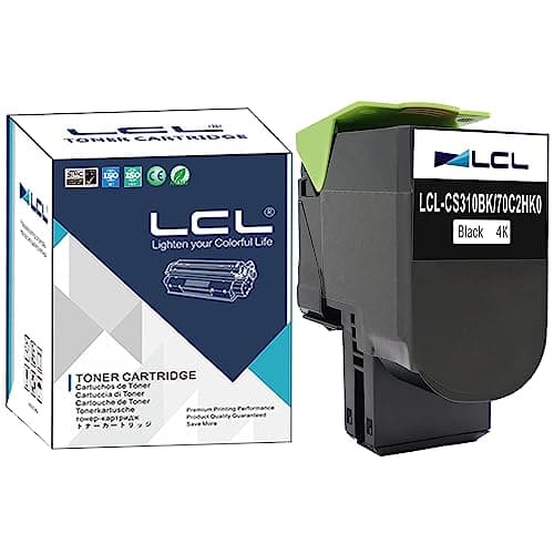 Image of LCL 702HK Black Toner Cartridge cartridge Replacement for Lexmark 70C0H10 700H1 70C2HK0 70C2HKE 702HKE for Lexmark CS310 CS310n CS310dn CS410 CS410n CS410dn Cs410dtn CS510 CS510de CS510dte (1 Pack)