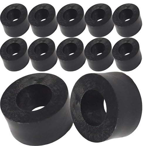 Image of M6 x 10mm Black Nylon Spacers Standoff Washers for M3, M4, M5, M6, M8, M10 Screws Bolts (Pack of 12)