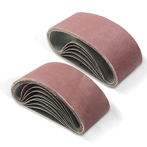 Image of FEIHU 65 x 410 mm Sanding Belt, for Polishing Metal, Wood,3 x 40/80/120/180/320 Grits,for Belt Sanders/Sanding Machines, 15 Pieces per Pack
