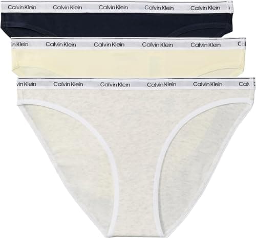 Image of Calvin Klein Women BIKINI 3PK GREEN (SHORELINE/SNOW HEATHER/PEAR SORBE) M