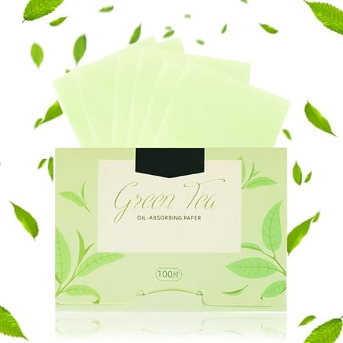 Image of Oil Blotting Sheets for Face 100 Sheets Green Tea Soft Face Oil Absorbing Sheets, Clean and Matte Skin for Removal of Facial Oil, Sebum & Grease(9cm/3.54inch x 6cm/2.36in)