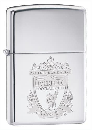 Image of Zippo Liverpool Fc Lighter - High Polished Chrome