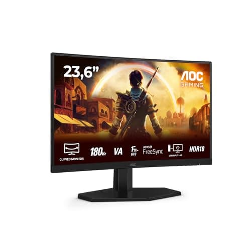Image of AOC Gaming C24G42E - 24 Inch Full HD Curved Monitor, 180 Hz, 0.5 ms, FreeSync Premium (1920 x 1080, 1 x HDMI 2.0, 1 x DisplayPort 1.4) Black