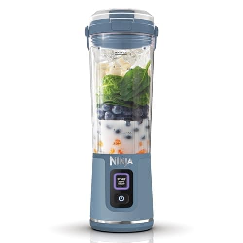 Image of Ninja Blast BC151EUNV Portable Blender/Blender/Smoothie Maker, 530 ml Cup, Leak-proof Lid, Powerful Mini Stand Mixer, Wireless & Rechargeable, Crushes Ice & Fruit, Blue,