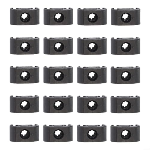 Image of MIKMLYZE 10Pcs Black Plastic Brake Line Clips Clamps For 5 MM (3/16") Brake Pipe Tubing, Secure Mounting Fasteners, Plastic Brake Line Retainer, Black Fuel Line Clip(20PCS)