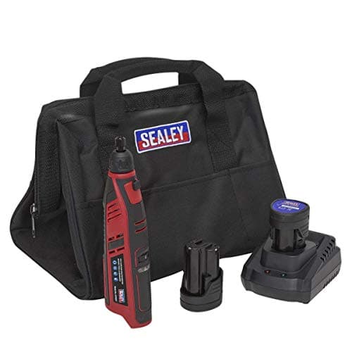 Image of Sealey 12V SV12 Series Cordless Multipurpose Rotary Tool & Engraver Kit - 2 Batteries CP1207KIT