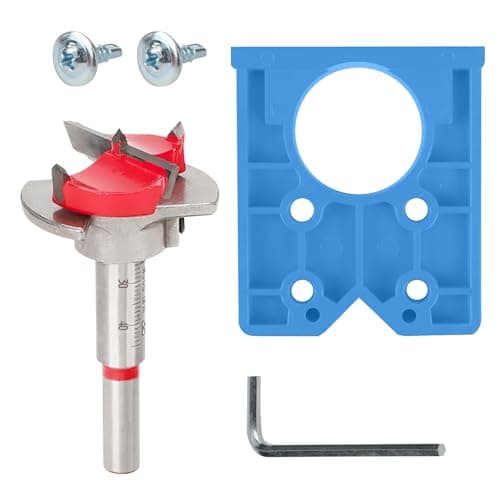 Image of 35mm Hinge Jig Drill Guide Set Door Concealed Hole Drilling Forstner Bit Sets Positioner for Woodworking DIY Tools Cabinet Hinges Mounting Plates Kitchen Cupboard Wood Furniture