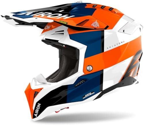 Image of AIROH Aviator 3 Monarch Orange Gloss XXL