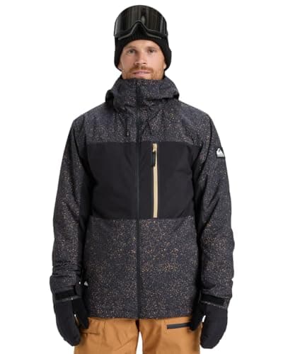 Image of Quiksilver Snow Jacket Sycamore Printed Jacket Men's Black M