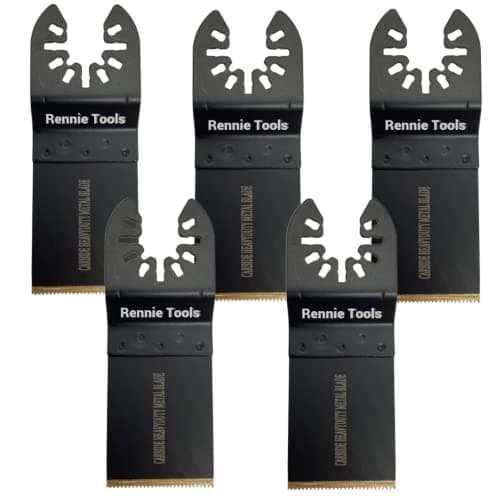 Image of 5 Pack - 35mm Carbide Heavy Duty Metal Multi Tool Blades for Wood & Metal Cutter Saw Set Compatible with Dremel Fein Multimaster Makita Etc Oscillating