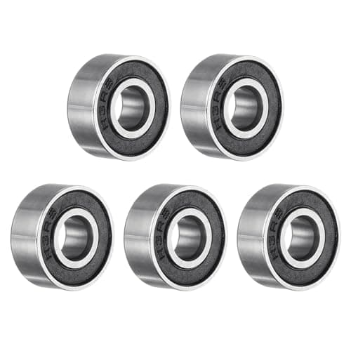 Image of sourcing map R3-2RS Deep Groove Ball Bearing, 5pcs 3/16" x 1/2" x 10/51" Chrome Steel Z2 Double Rubber Sealed Bearing