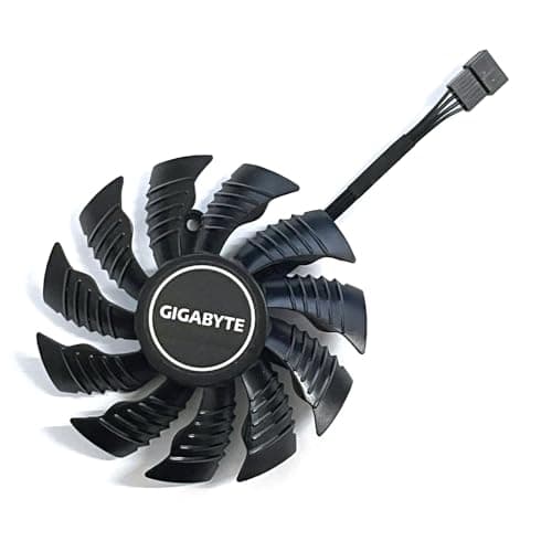 Image of Gigabyte RTX 2060 2070 2080 Ti GAMING SUPER WINDFORCE Series Replacement Fan for Gigabyte Graphics Cards, 82mm, 4-Pin Graphics Card Cooler, VGA Card Replacement GPU Fan (Fan B (4-Pin) Clockwise)