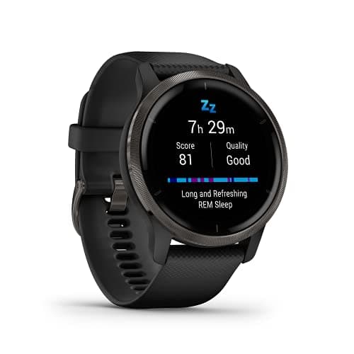 Image of Garmin [Renewed] Venu 2 GPS 43mm Smartwatch, AMOLED Touchscreen, All-day Advanced Health & Fitness Features, Music Storage, Wellness Smartwatch with up to 11 days battery life, Black (Renewed)