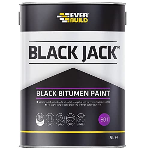 Image of Everbuild Black Jack 901 Black Bitumen Paint 5 Litres