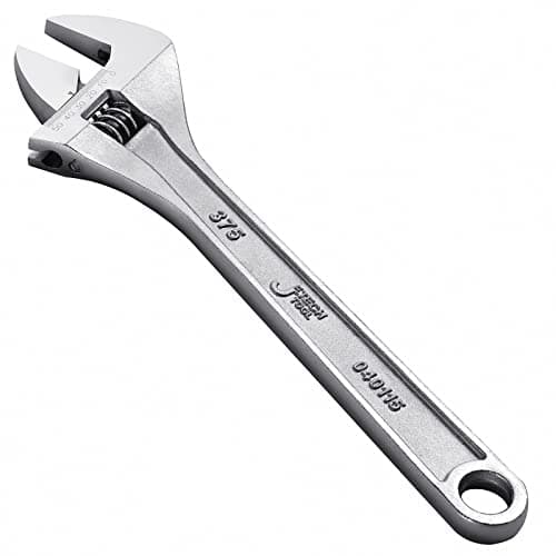 Image of Jetech 375mm(15 Inch) Adjustable Spanner - Professional Adjustable Wrench Shifting Spanner with Large Opening (Chrome, 375mm)