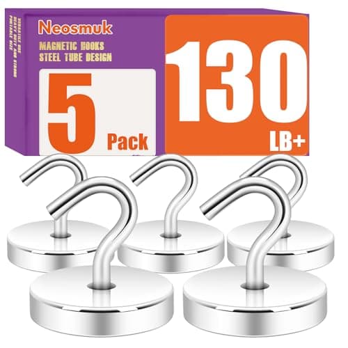 Image of Neosmuk Cruise Ship Essentials Magnetic Hook, 130LB Heavy Duty Hooks for Cabin, Refrigerator, BBQ, Hanging and Travel, Extra Strong Must-Have