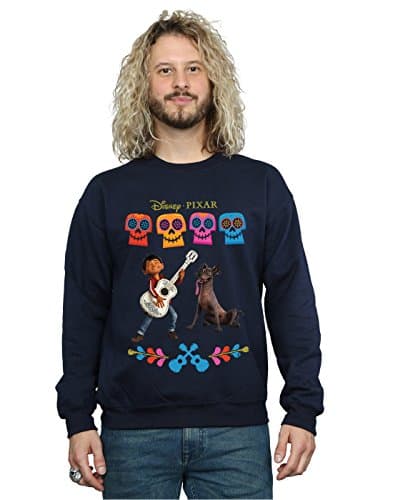 Image of Disney Men's Coco Miguel Logo Sweatshirt XX-Large Navy Blue