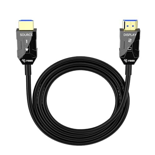 Image of FIBBR 8K HDMI 2.1 Fiber Optic Cable 10M, 48Gbps Ultra High Speed HDMI Cable/AOC Active Cable, 8K@60Hz 4K@120Hz/144Hz eARC HDR Dolby Sound Effects for Home Theaters, Gaming Enthusiasts, HD Videos