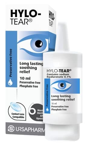 Image of HYLO Tear – Preservative Free Eyedrops – Sodium Hyluronate 0.1%- Eye Drops to Lubricate Dry Eyes – 10ml