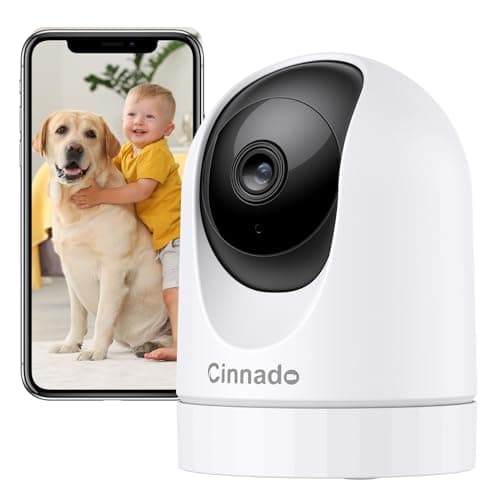 Image of Cinnado 2K Pet Camera, Indoor Camera, Dog Camera, 360° Home Security Cameras with APP Control, Motion Tracking, 2-Way Talk, Night Vision, TF Card/Cloud Storage, D1