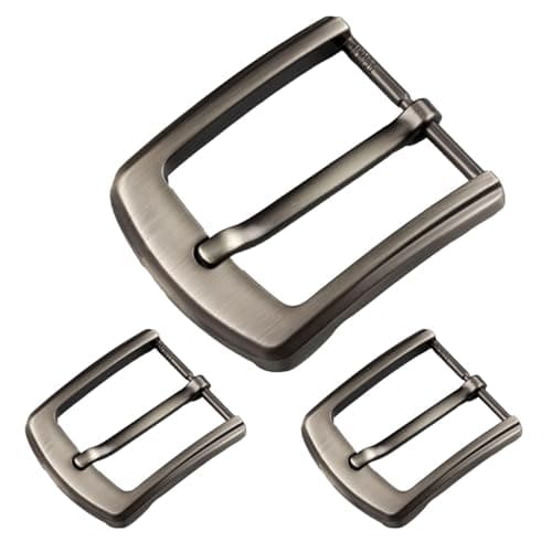 Image of RSYHVG Belt buckle for men, square replacement buckle, made of zinc alloy, belt buckle, for men and women, belt (silver)