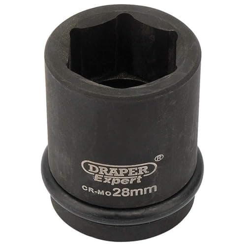 Image of Draper 93241 3/4" Square Drive Expert Hi-Torq 6 Point Impact Socket, 28 mm Size , Blue