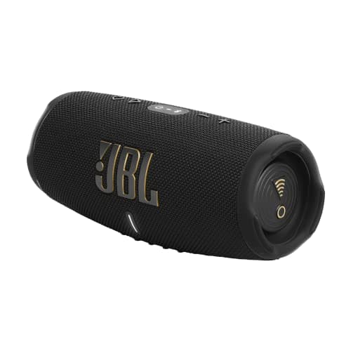 Image of JBL Charge 5 Wi-Fi and Bluetooth Speaker with 20-Hour Battery Life, Waterproof and Dustproof, Black