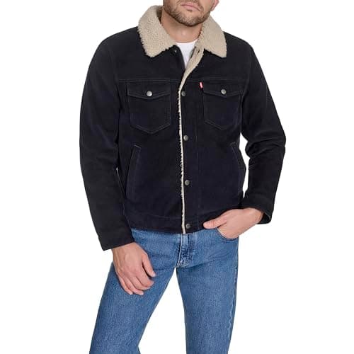 Image of Levi's Men's Cotton Trucker, Navy Corduroy, L