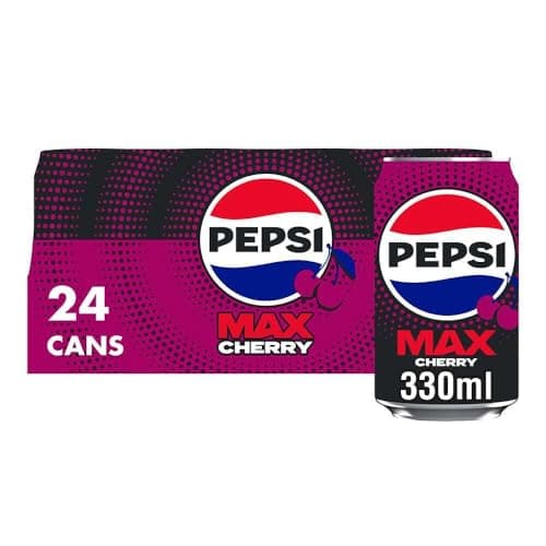 Image of Pepsi Max Cherry No Sugar Cola Cans 24 x 330ml