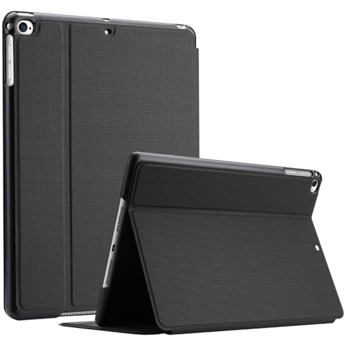 Image of ProCase for iPad 9.7 Inch 2018 2017 (6th and 5th Generation) / iPad Air 2 / iPad Air Case, Shockproof Lightweight Slim Protective Folio Cover -Black
