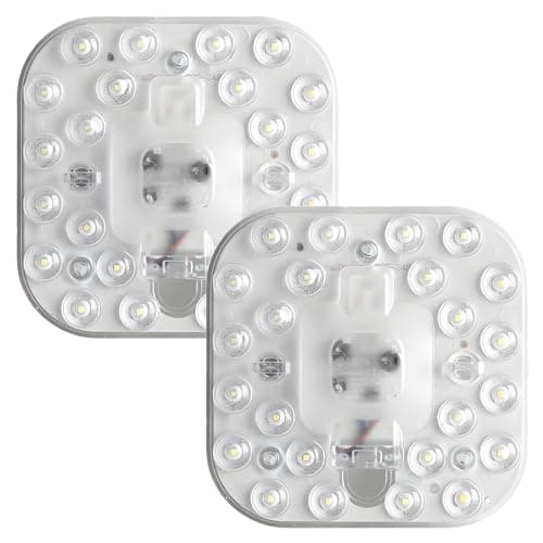 Image of WULUN 2 Pack LED Module, Ceiling Conversion Kit with Magnet, LED Panel, AC 165-265V, 4.3 Inch, 12 Watt, 1100 Lumen, 6500K Cool White, Non-dimmable