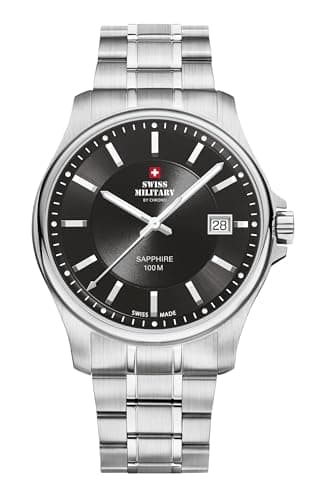 Image of Swiss Military by Chrono Men's Quartz Watch with Analogue Display and Stainless Steel Bracelet SM30200.01