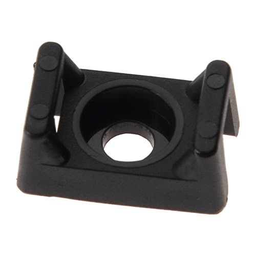 Image of Panduit TM3S8-C100 Cable Tie Mount, .61", #8 Screw, Weather Resistant, Polypropylene, Black (Pack of 100)