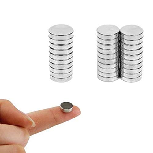 Image of Qiuyan 30 PCS 10 x 1.8mm Round Magnets Strong Neodymium Disc Magnet Little Craft Magnets for Whiteboards, Crafts, Fridge, DIY, Photos, Notice Board