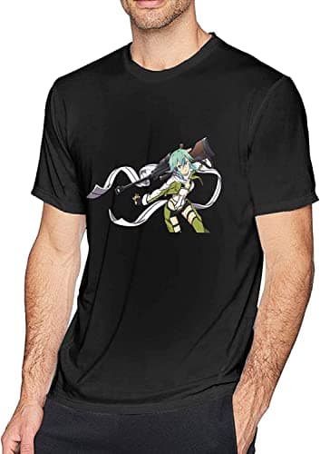 Image of Sword Art Online Shirt Asada Shino Men's T-Shirt Adult T-Shirt (Medium)