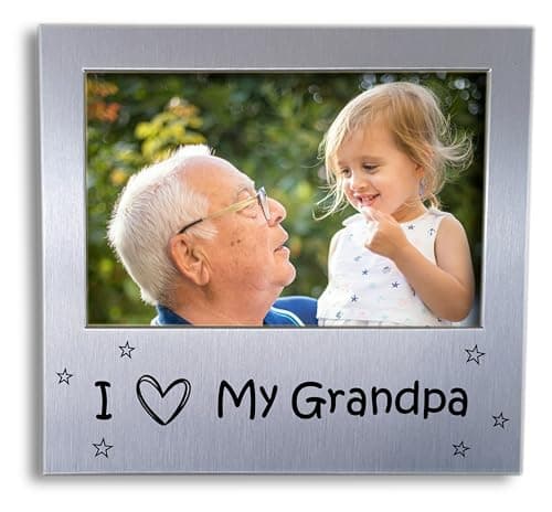 Image of I Love My Grandpa Photo Frame - Gift For Grandad - Grandfather Gift Idea - Birthday Keepsake Present for Grandpa - 5 x 3.5 inch - Style 3