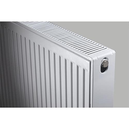 Image of 600mm (H) x 900mm (W) - Type 22 Radiator - Double Panel - Double Convector - White Enamel (RAL 9016) - (0.6m x 0.9m) (24" x 36")