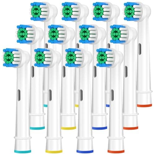 Image of Banavos Toothbrush Head Compatible with Oral B Braun Electric Toothbrushes, Classic Replacement Brush Heads for Professional Care and Vitality Pro Smart Genius, 12 Pack with 4 Hygienic Caps