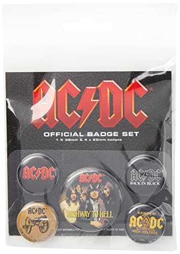 Image of Pyramid International AC/DC Logo Badge, Multi-Colour, 10 x 12.5 cm