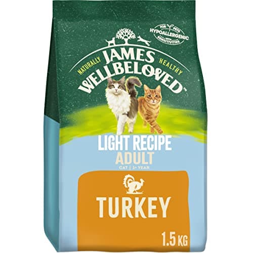 Image of James Wellbeloved Adult Light Turkey 1.5 kg Bag, Hypoallergenic Dry Cat Food