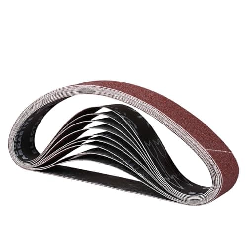 Image of STEBRUAM 10PCS Sanding Belt 40 x 760 mm,60/80/100/120/240 Mixed Grit