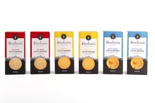 Image of Maclean's Highland Bakery - All Butter Scottish Shortbread Collection, 6 Packs x 175g (1.05kg) - Plain All Butter, Lemon Zest & Salted Caramel Shortbread
