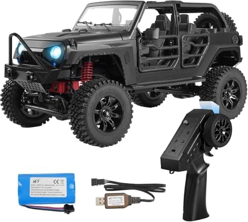Image of ARRIS 1/12 Scale RC Crawler, MN-128 Off-Road Truck RTR, 4WD RC Rock Crawler with 2.4G Remote Control RC Jeep Car Model for Adults Hobby Gifts (Black)