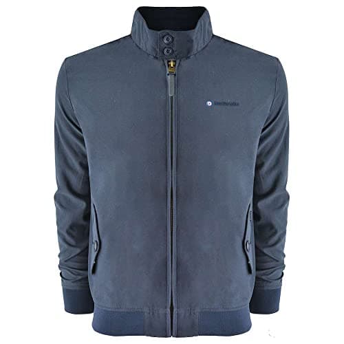 Image of Lambretta Mens Harrington Retro MOD Classic Jacket (as8, alpha, l, regular, regular, Navy)