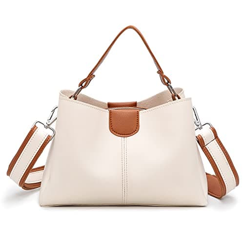 Image of Balakaka Handbags & Shoulder Bags Shoulder Bags for Women Fashion Handbags Pu Leather Hand Bag Casual Travel Shoulder Bags Women Handbags for Women Crossbody White