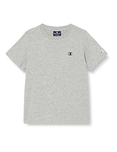 Image of Champion Legacy Basics B-S-s Crewneck T-Shirt Kids & Boys, Light Melange Grey, 3-4 Years
